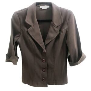 Vintage 90's La Belle EUC Stretch 3/4 Sleeve Blazer Jacket Shacket Classic S